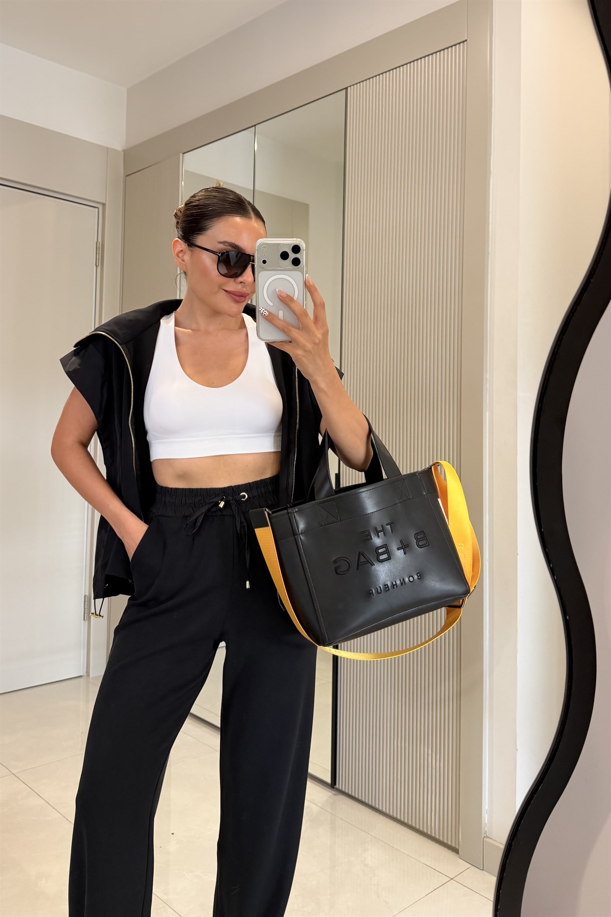 Kalia Siyah Premium Yelekli Modal Takım