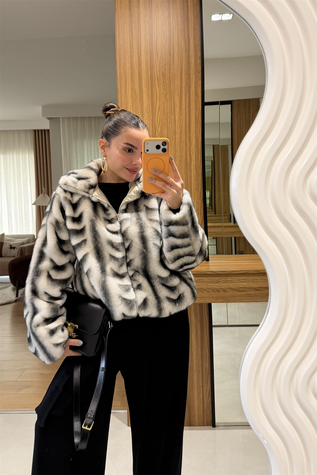 Katerina Krem Renk Geçişli Kürk