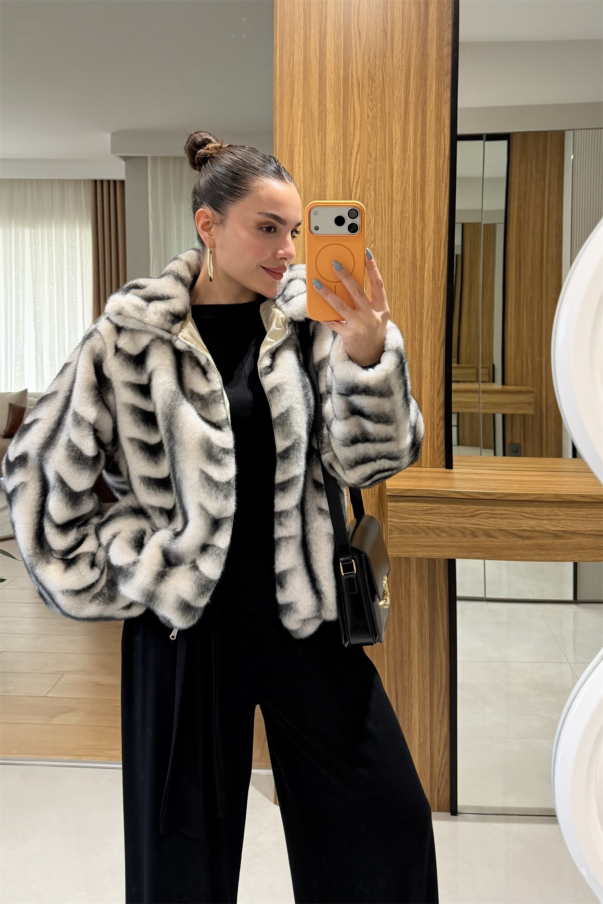 Katerina Krem Renk Geçişli Kürk