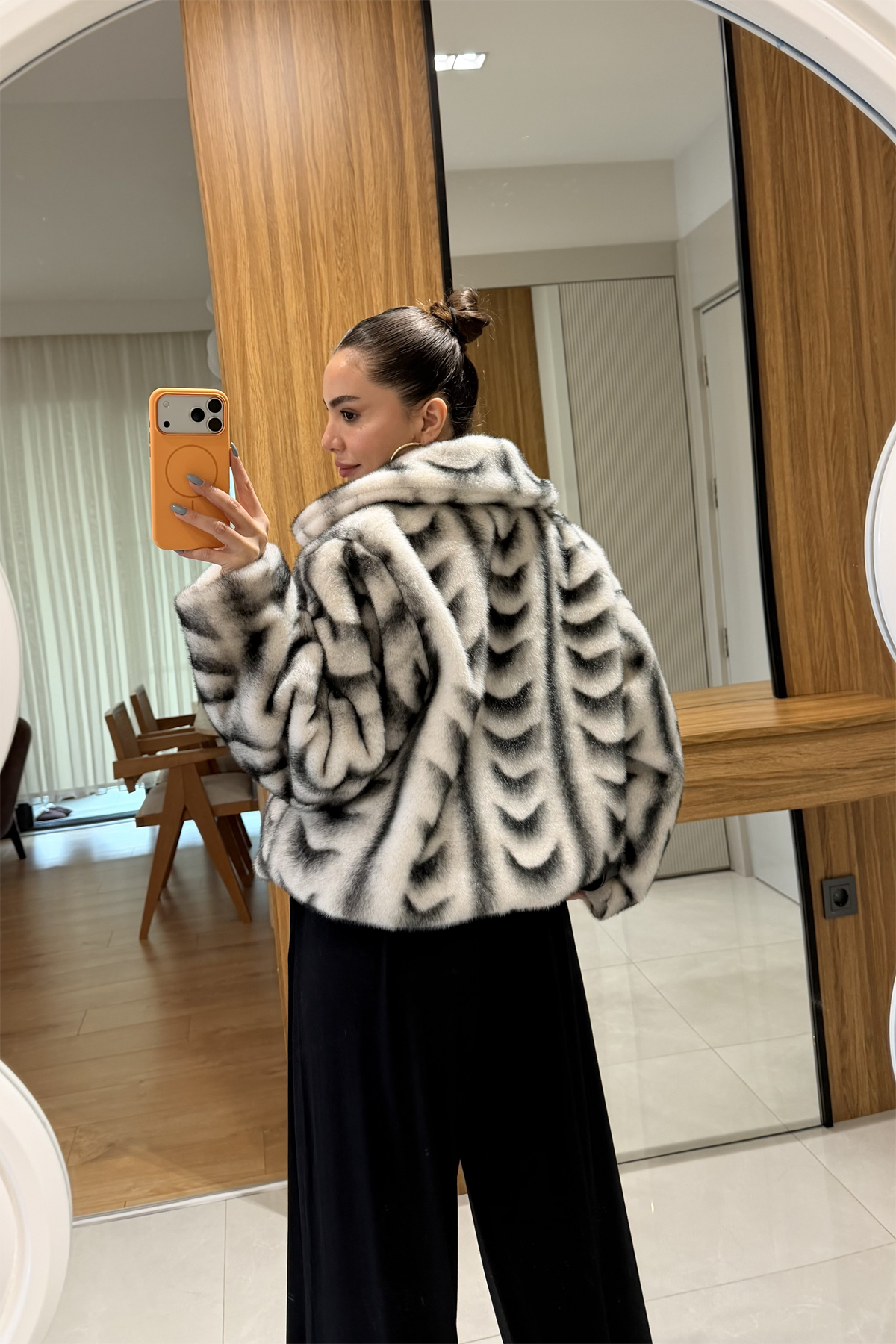 Katerina Krem Renk Geçişli Kürk