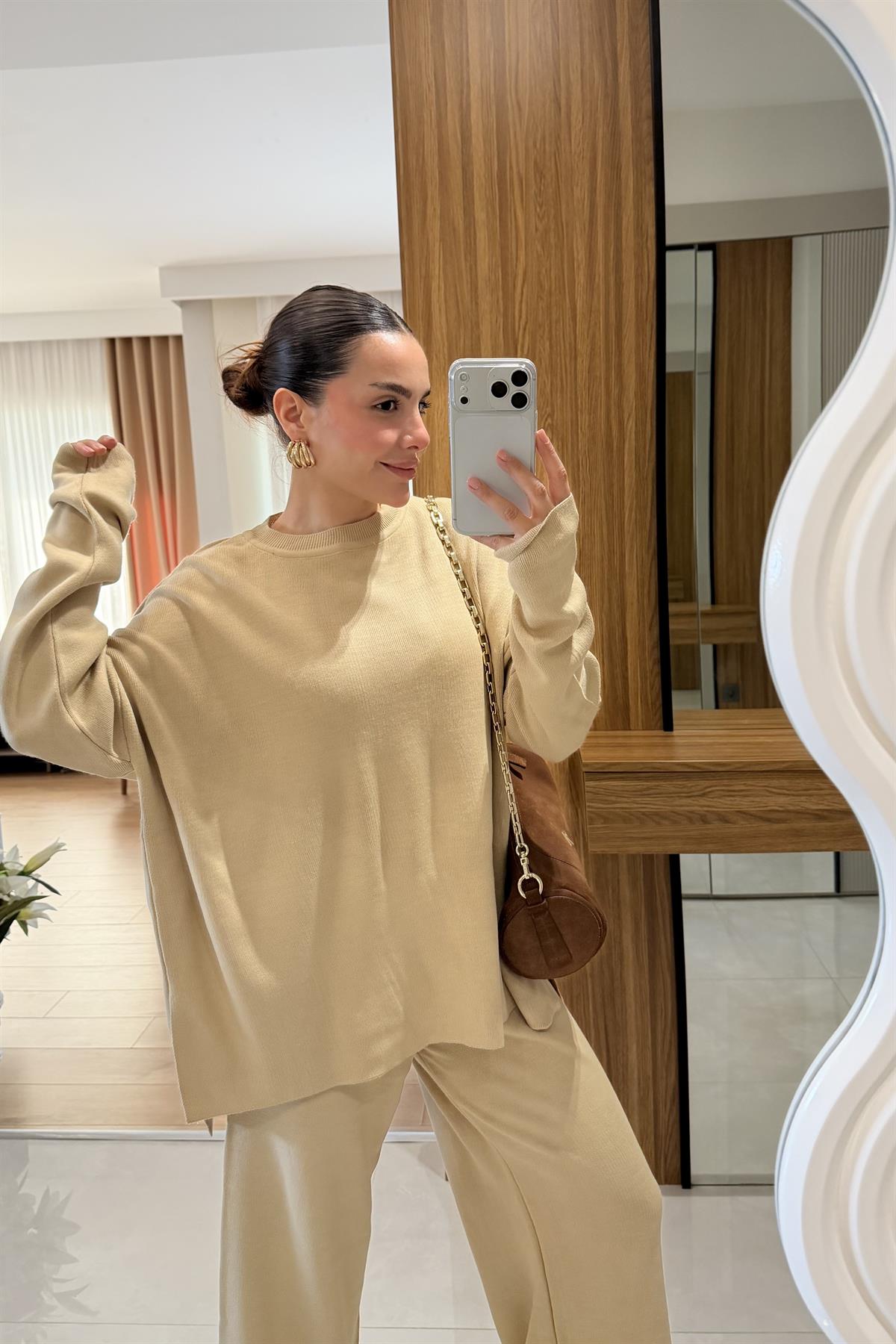 Kathia Camel Triko Takım