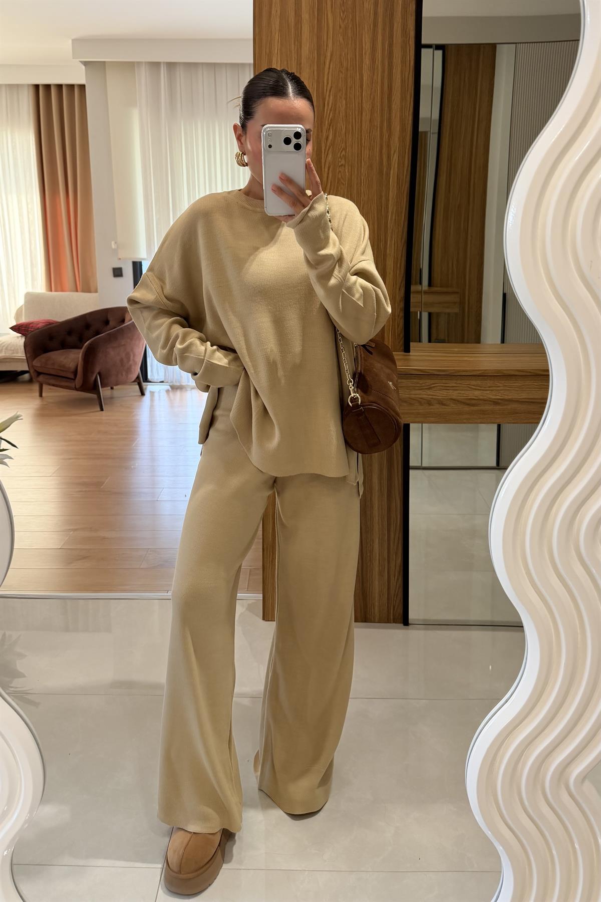 Kathia Camel Triko Takım