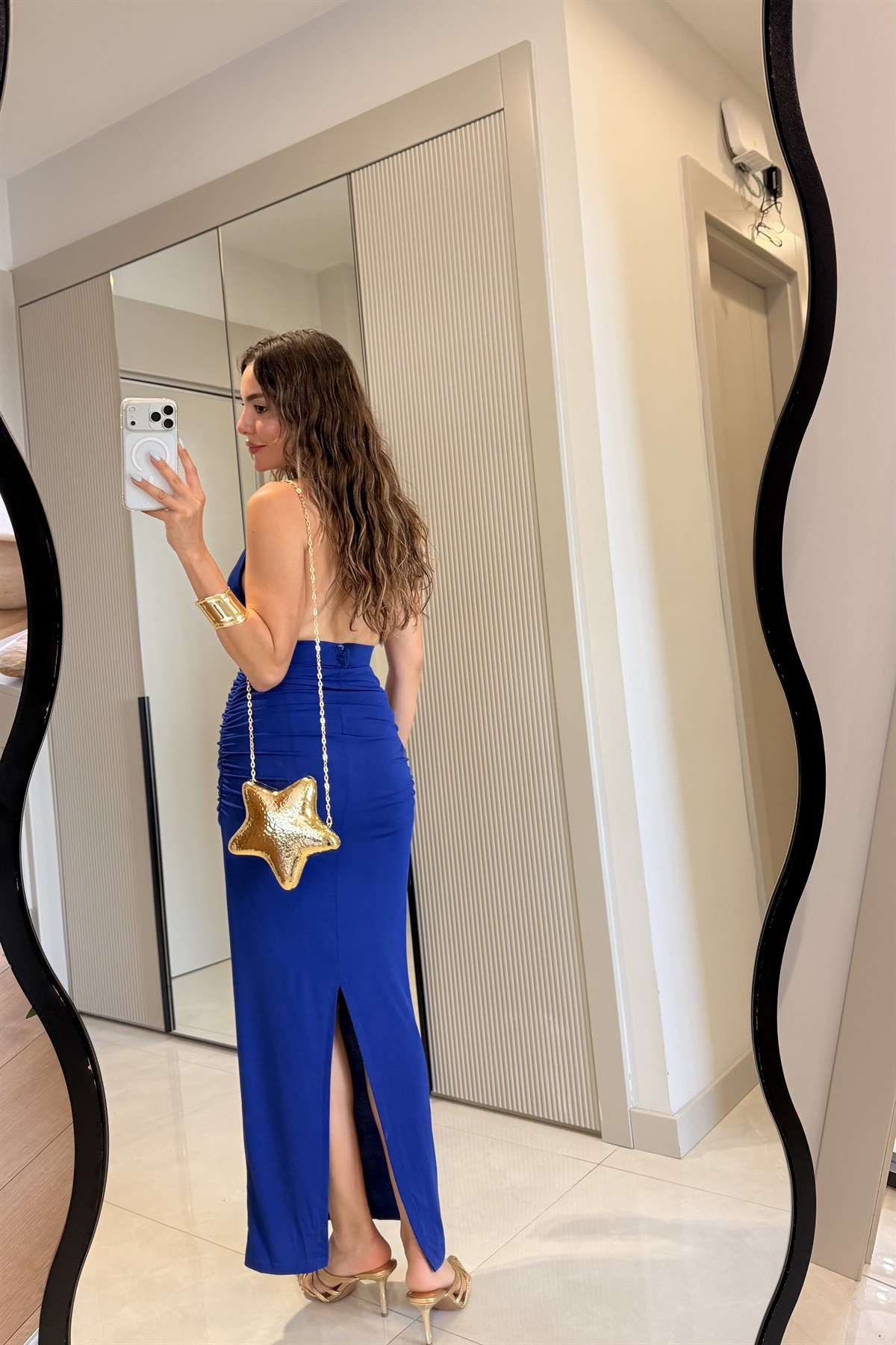 Keira Saks Sandy Aksesuar Detaylı Elbise