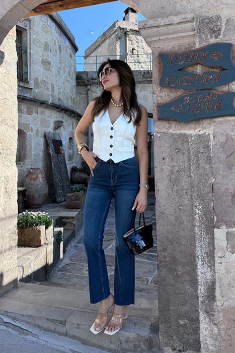 Keisy Dark Orjinal Flare Jean