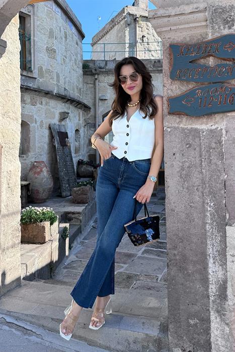 Keisy Dark Orjinal Flare Jean