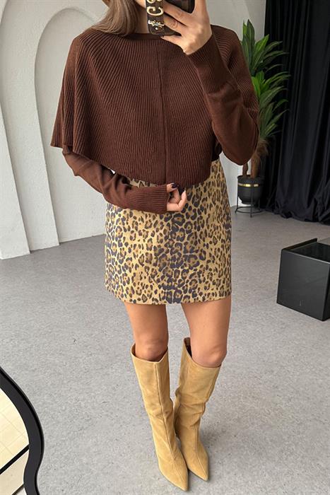 Keith Camel Leopar Mini Etek 