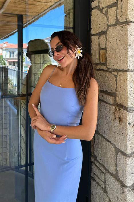 Kendrick İnce Askılı Bebe Mavi Elbise