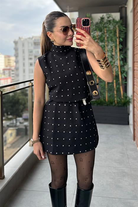 Keyti Balıkçı Yaka Sıfır Kol Tasarım Elbise