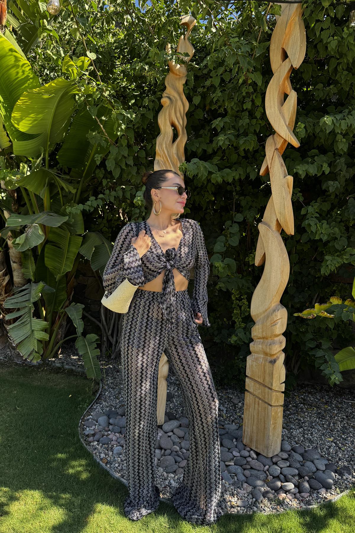 Kieran Zikzak Desenli Örme Takım