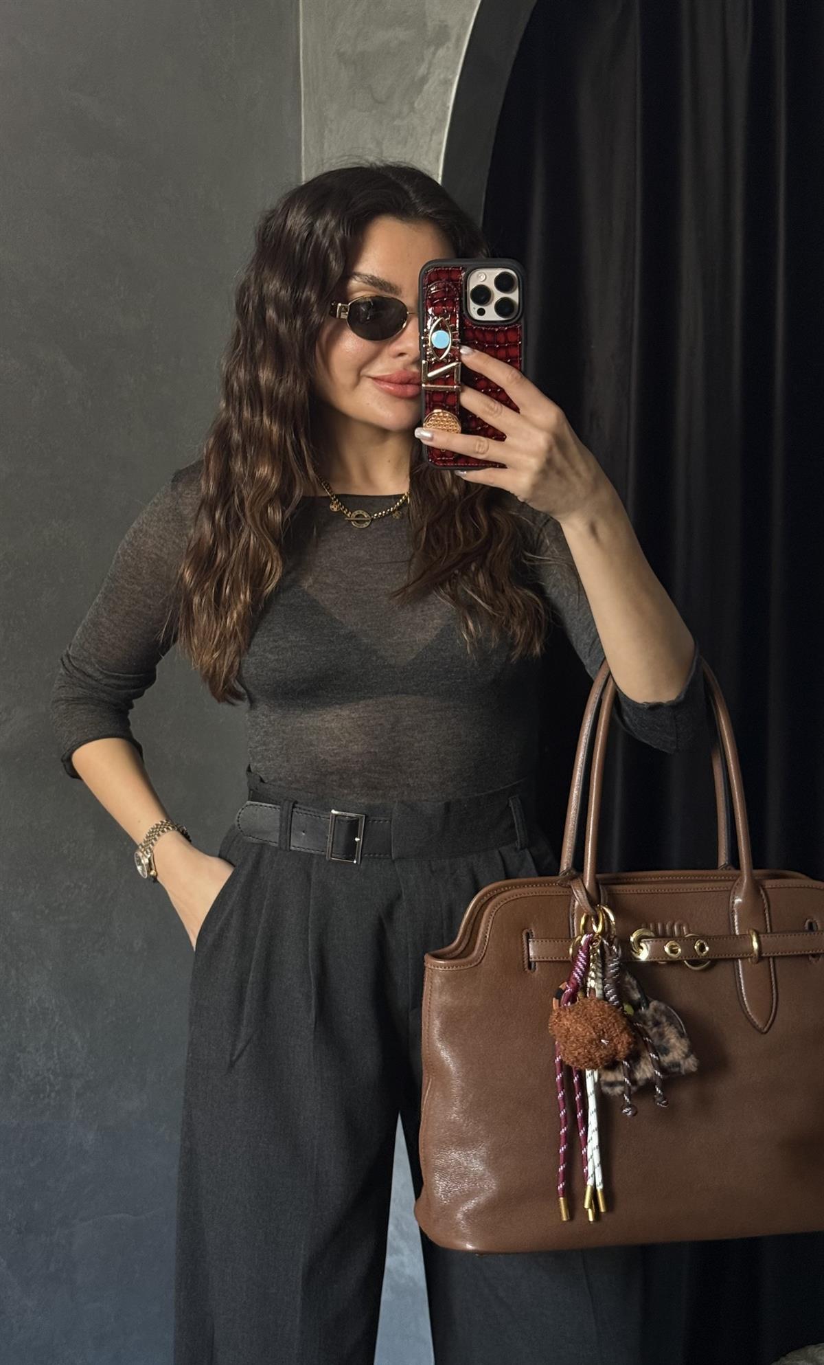 Kiev Füme Transparan Basic Bluz