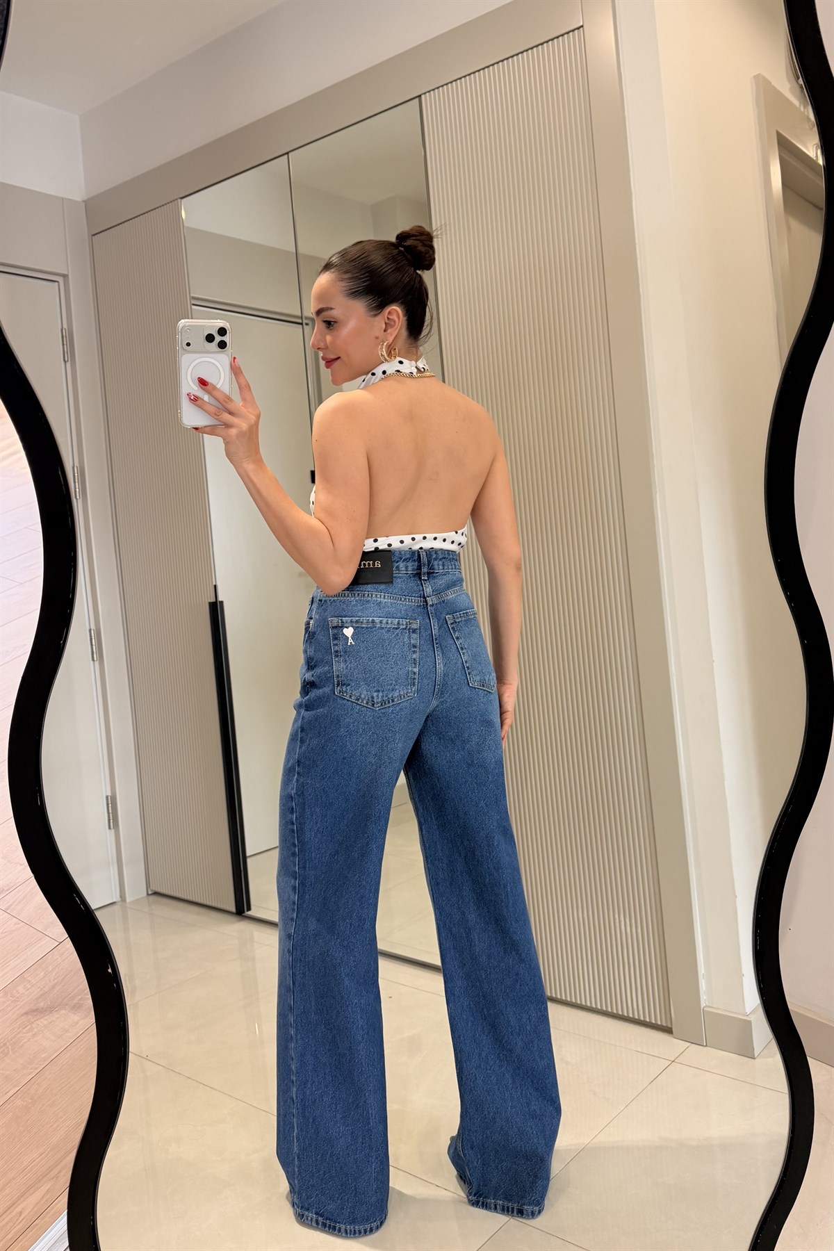 Kindy Darkblue Wide Leg Jean