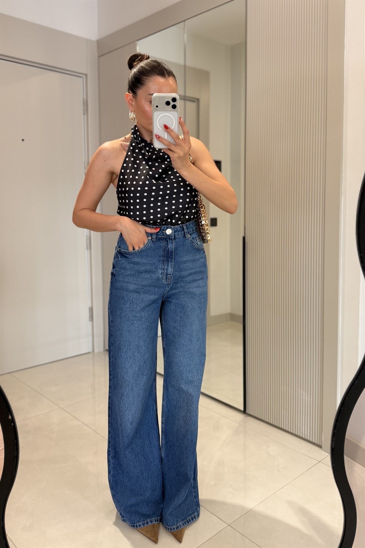 Kindy Darkblue Wide Leg Jean