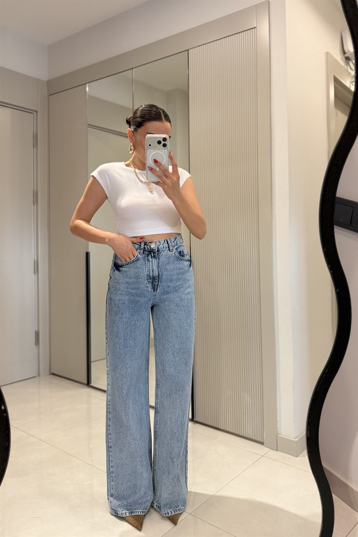 Kindy Lightblue Wide Leg Jean