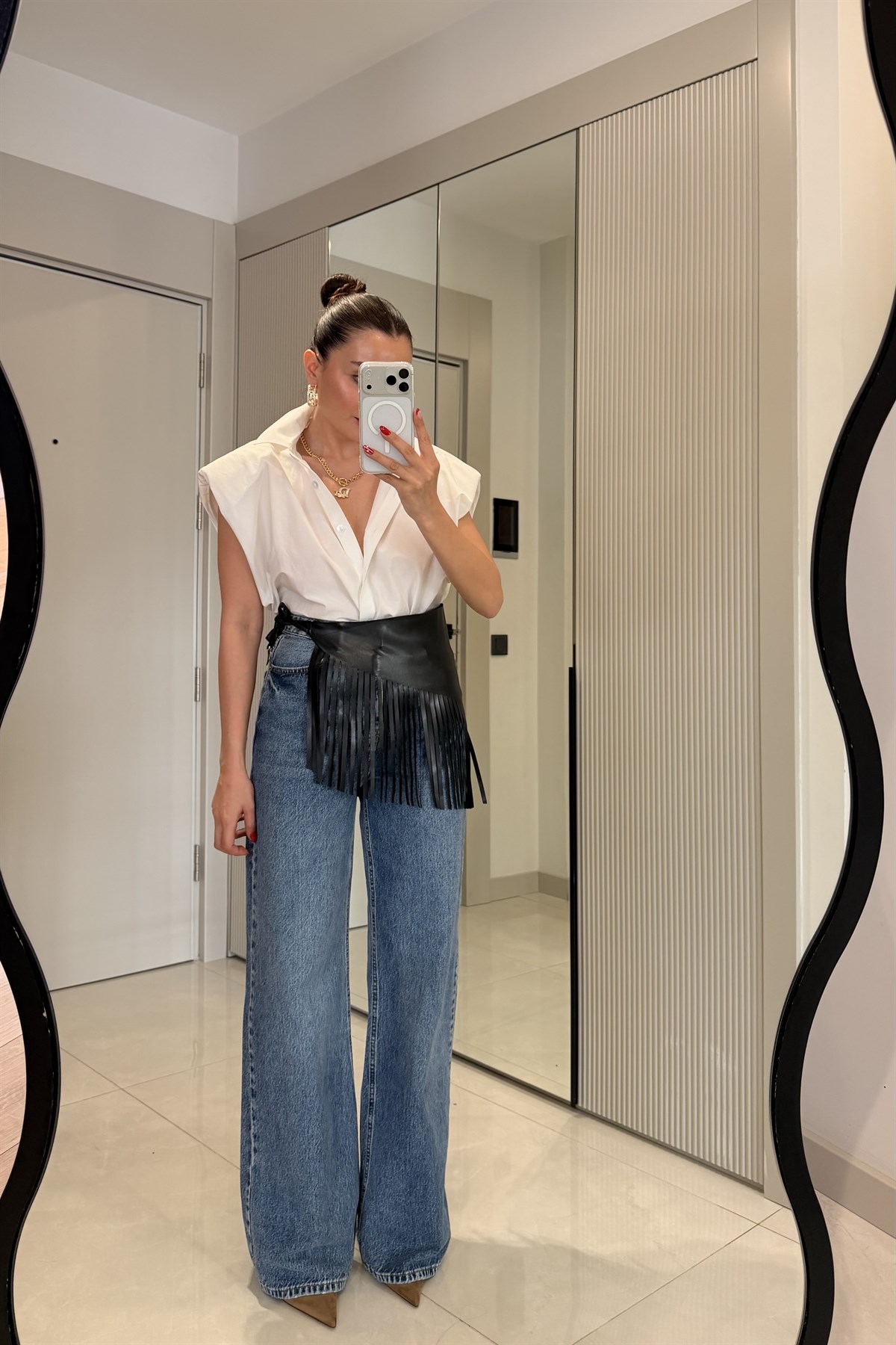 Kindy Midblue Wide Leg Jean