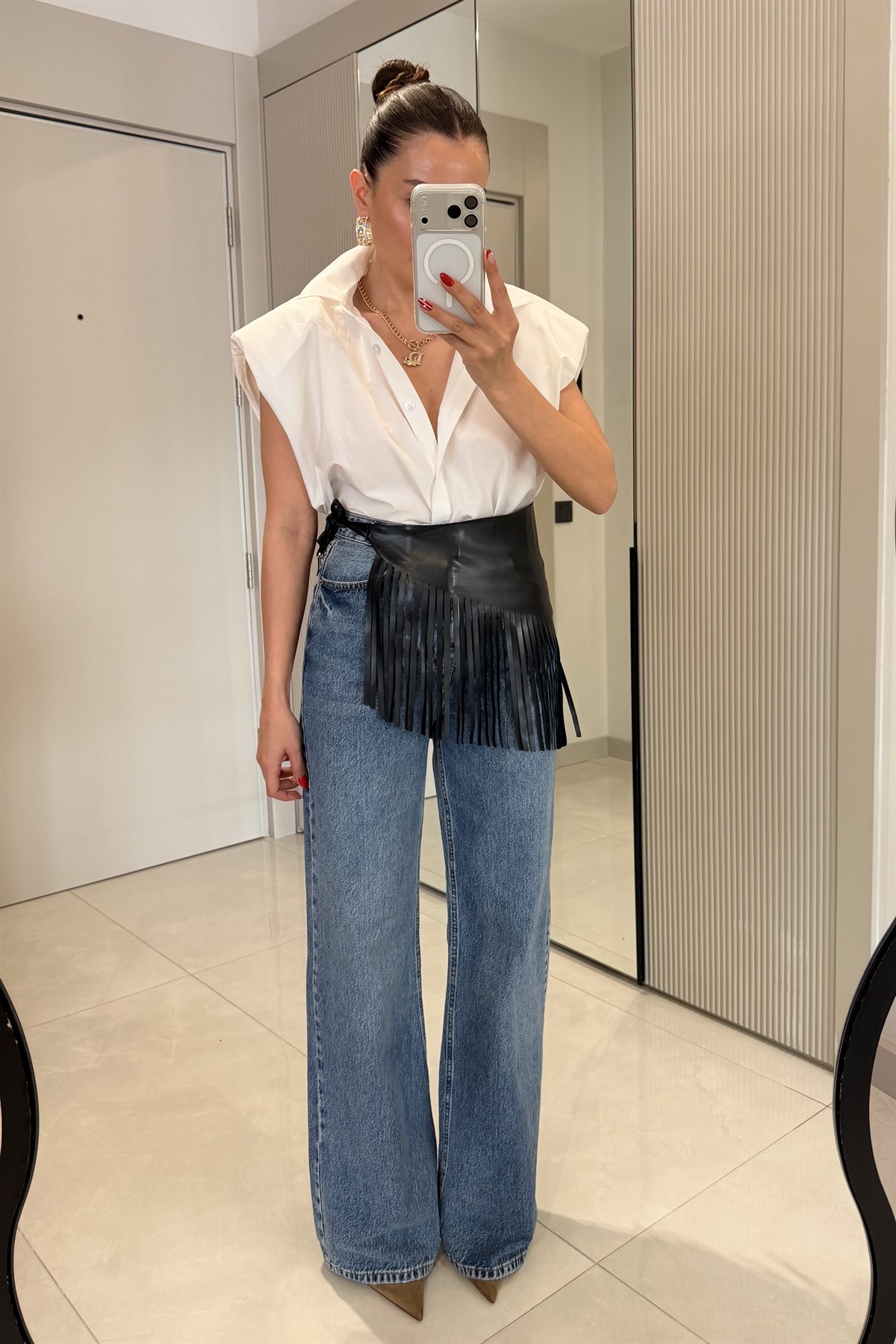 Kindy Midblue Wide Leg Jean
