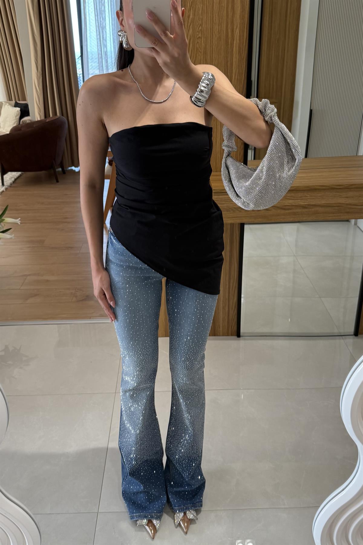 Kireva Taşlı İspanyol Jean