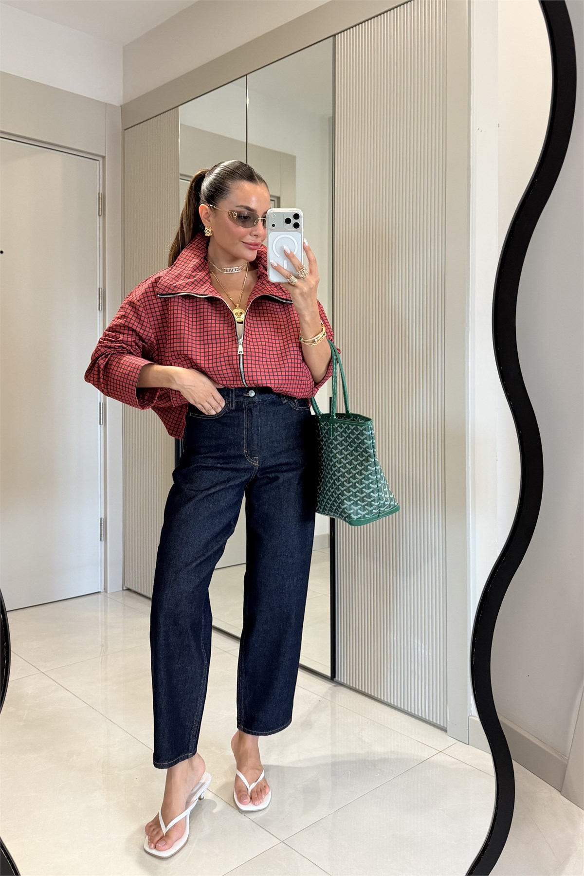 Kolina Darkblue Yüksek Bel Bilek Boy Jean