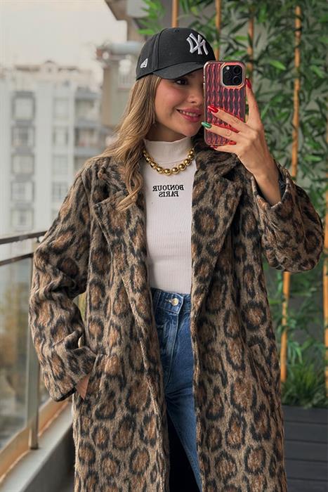 Koshkina Leopar Desenli Kaban
