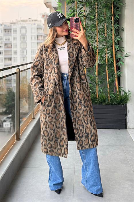 Koshkina Leopar Desenli Kaban