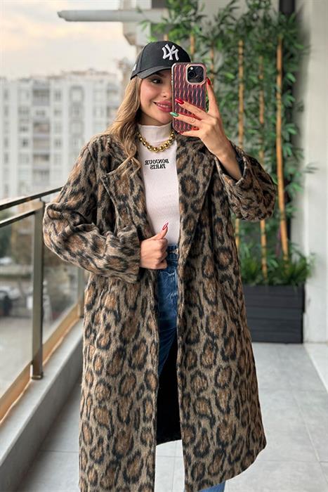 Koshkina Leopar Desenli Kaban