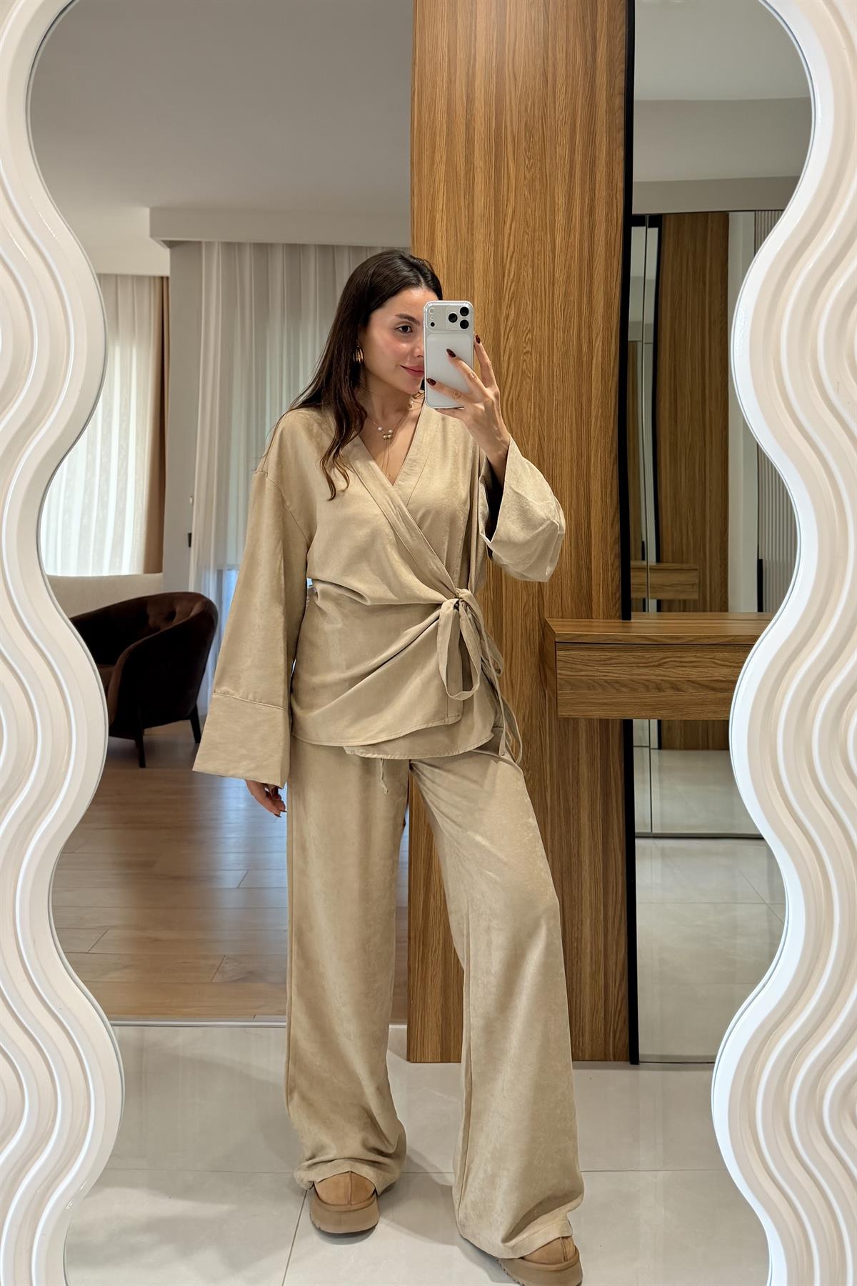 Kraf Camel Kimonolu İkili Takım