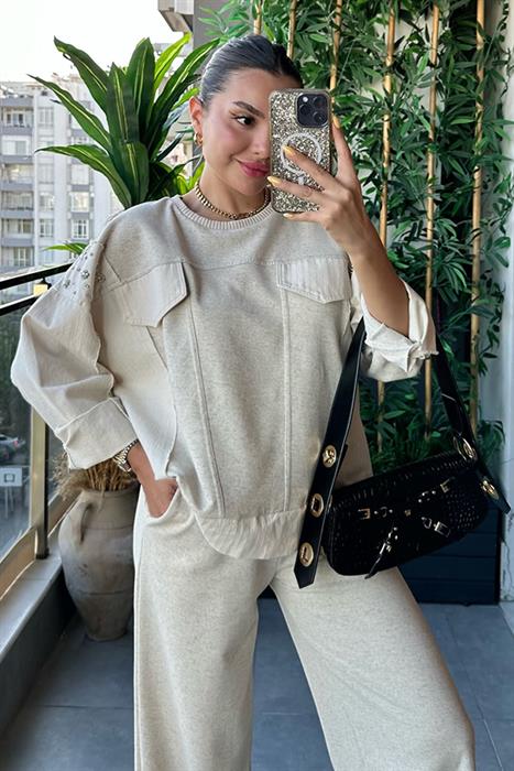 Label Gabardin Kumaş Eşofman Takım