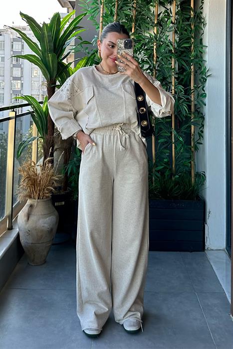 Label Gabardin Kumaş Eşofman Takım