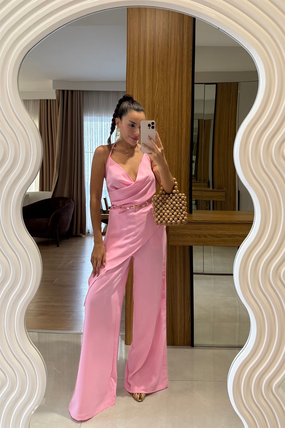 Labely Toz Pembe İkili Takım