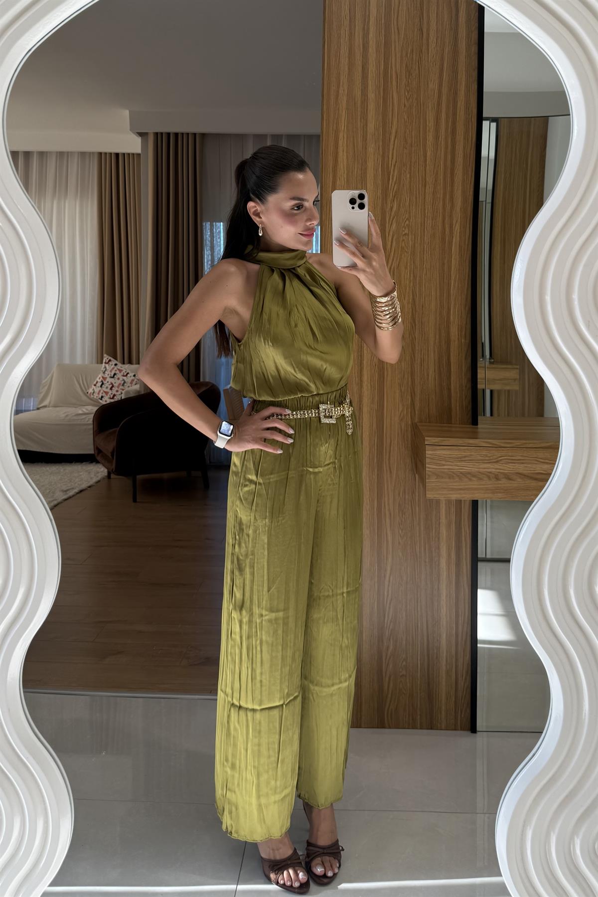 Laiza Saten Kırışık Model Takım