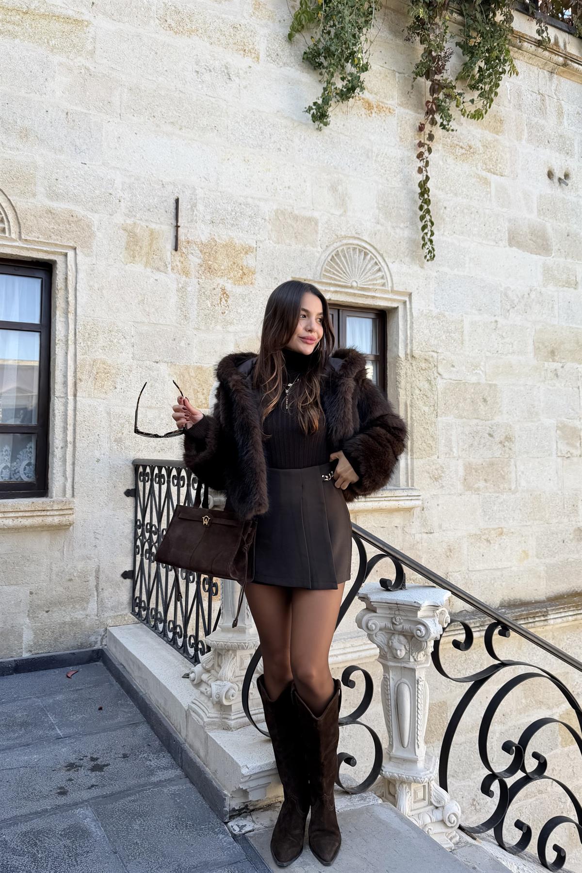 Lamira Kahve Şort Etek