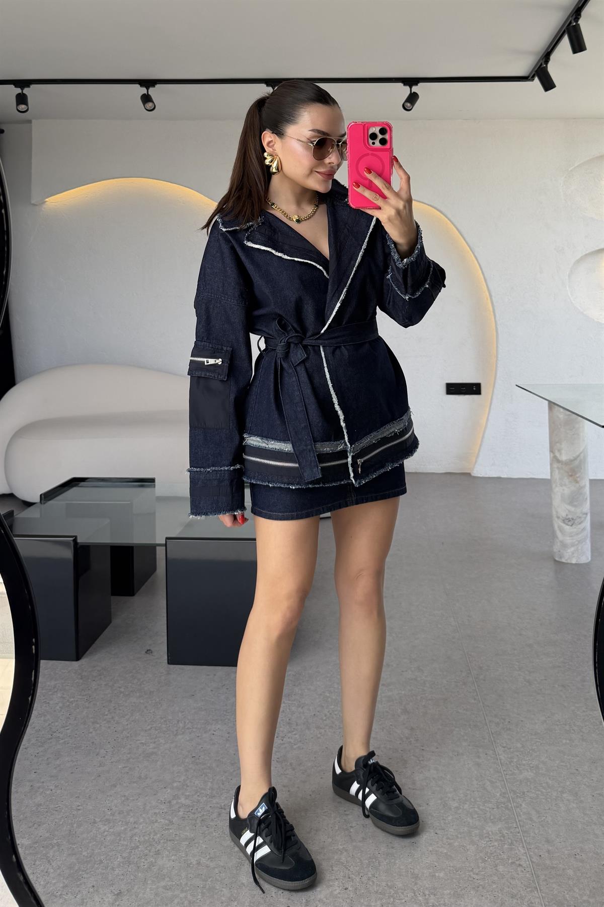 Latie Denim Mini Etek