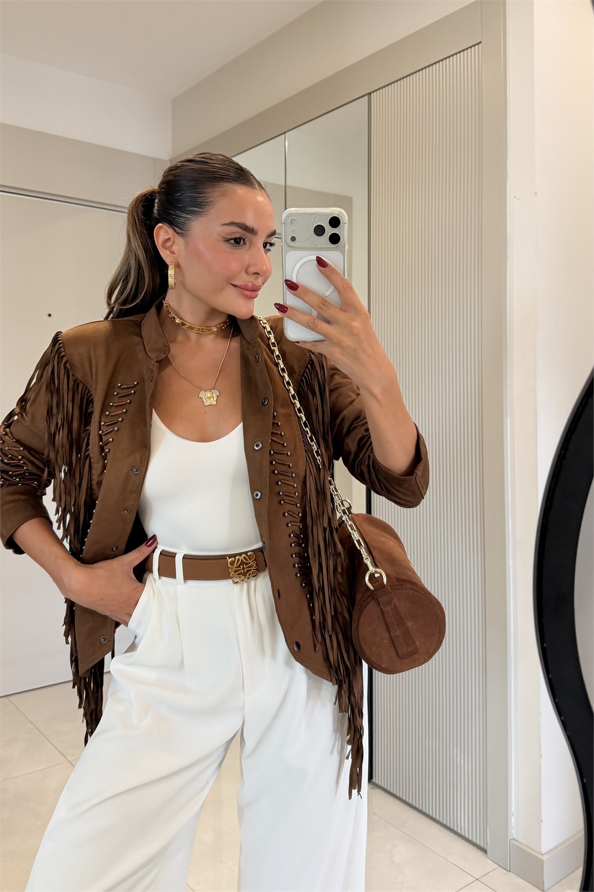 Laurel Kahve Püsküllü Tasarım Ceket
