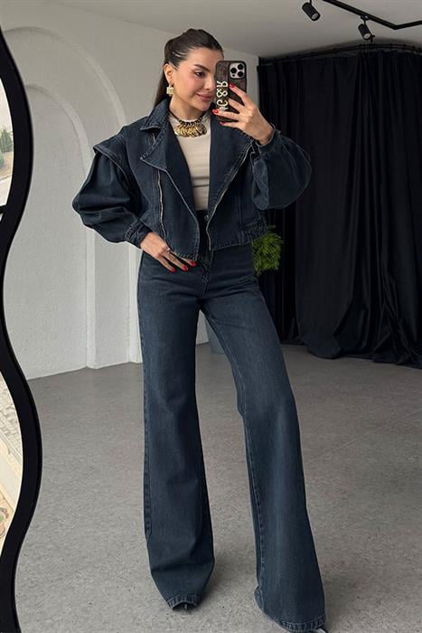 Lawren Denim Palazzo Jean 