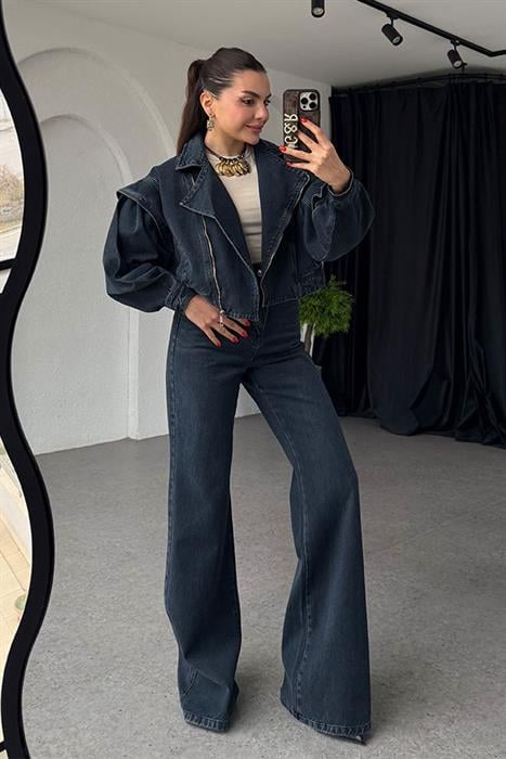 Lawren Denim Palazzo Jean 