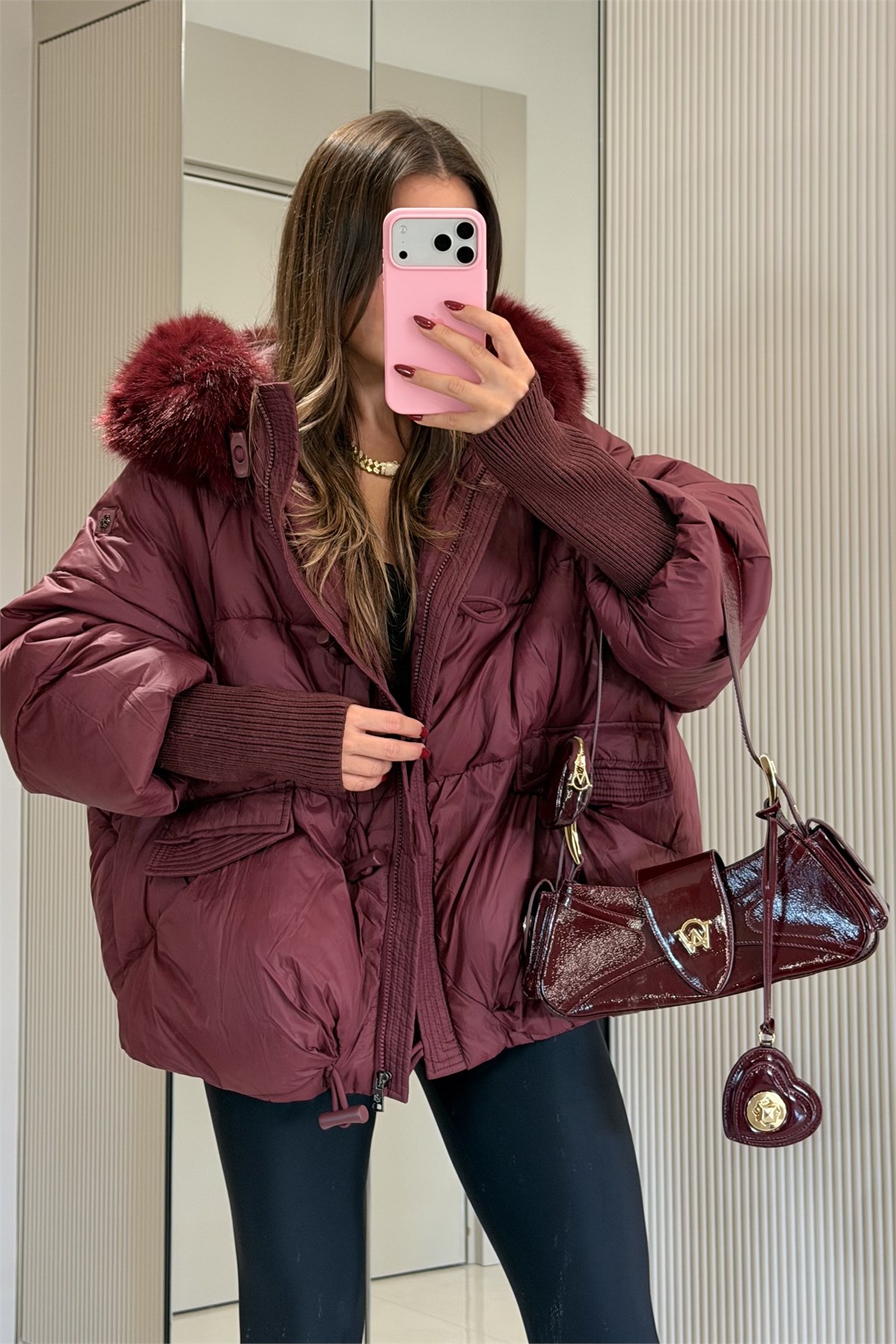 Leira Bordo Premium Lüks Şişme Mont