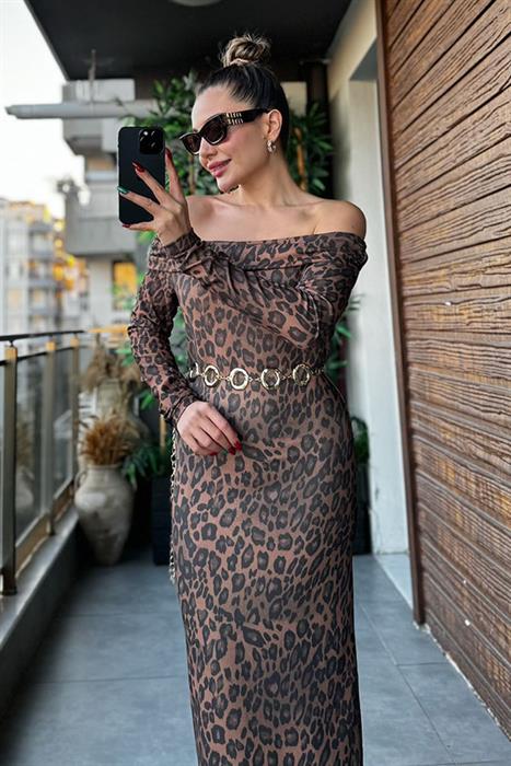 Leonna Madonna Yaka Elbise