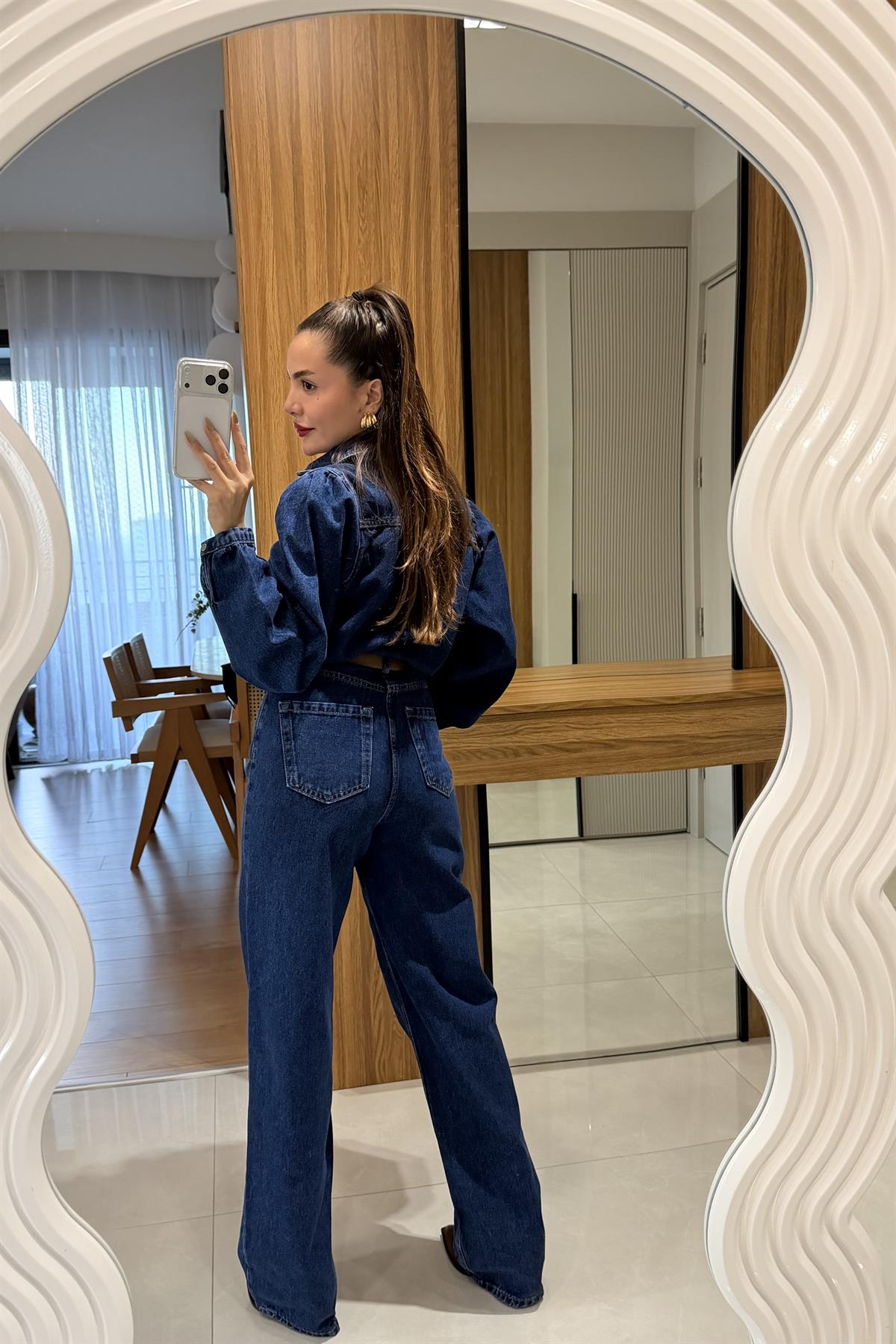 Lermai Denim Kemerli Tulum