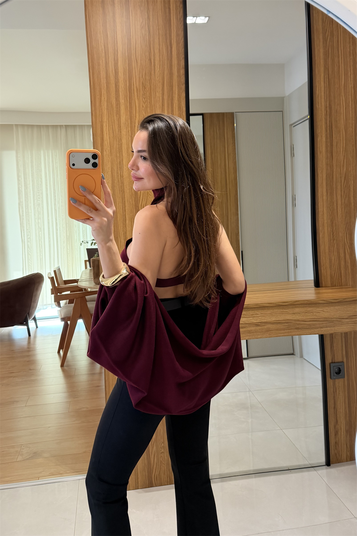 Lexus Bordo İki Parça Bolerolu Triko 