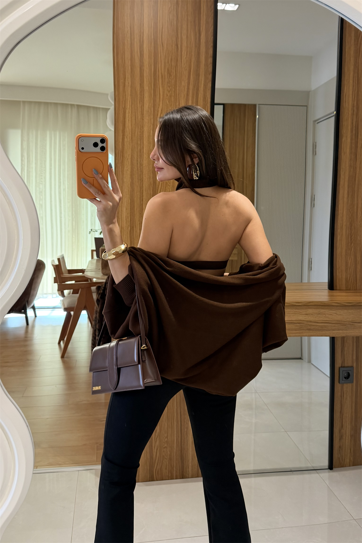 Lexus Kahverengi İki Parça Bolerolu Triko 