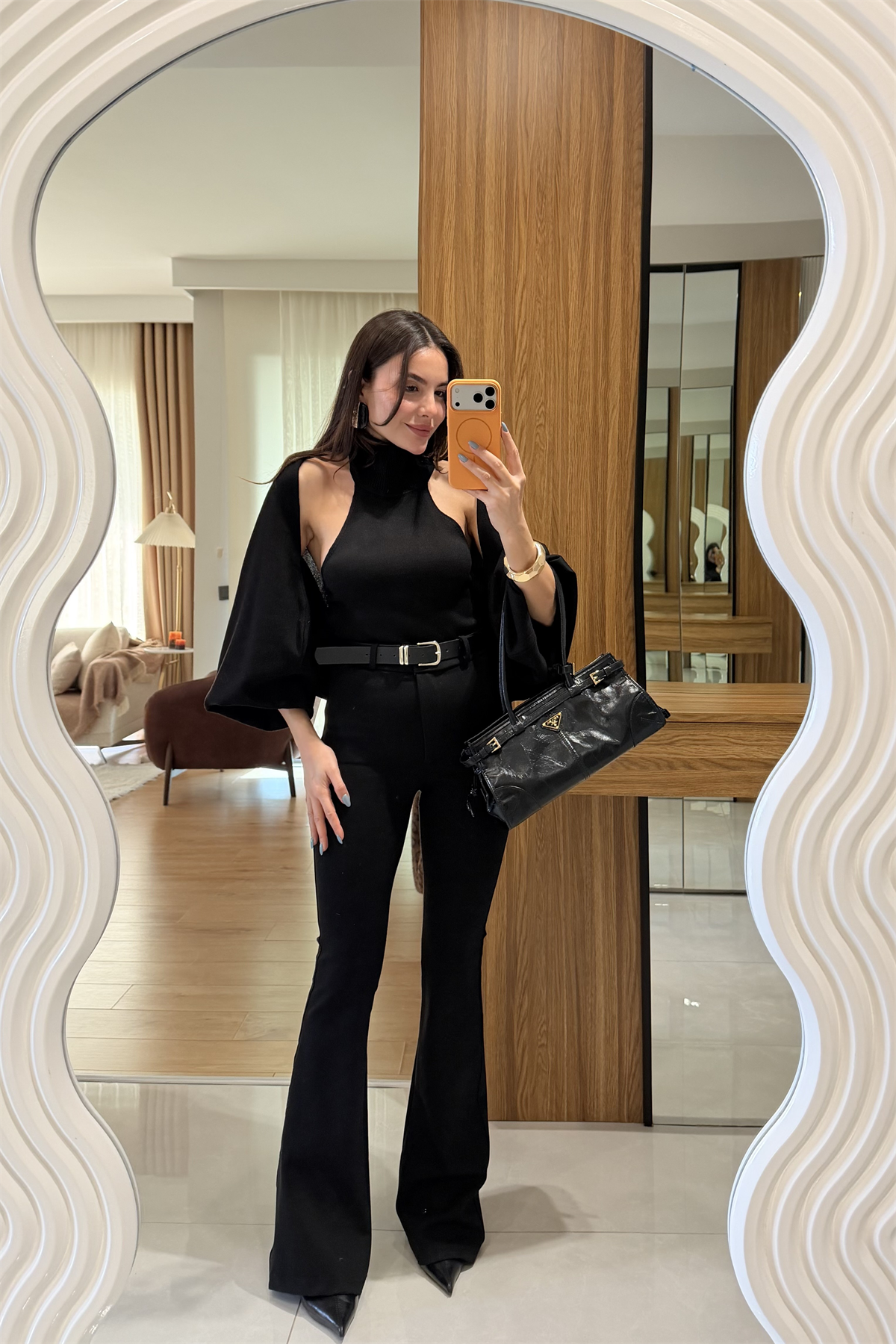Lexus Siyah İki Parça Bolerolu Triko 