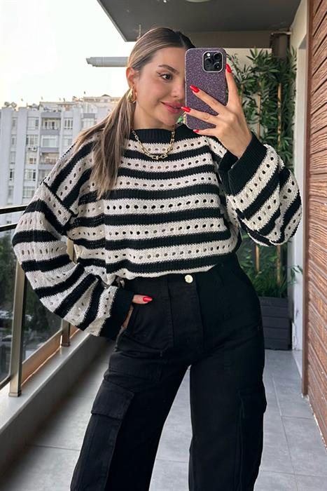 Livia Çizgili Premium Kazak