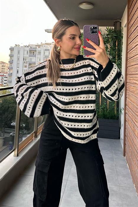 Livia Çizgili Premium Kazak