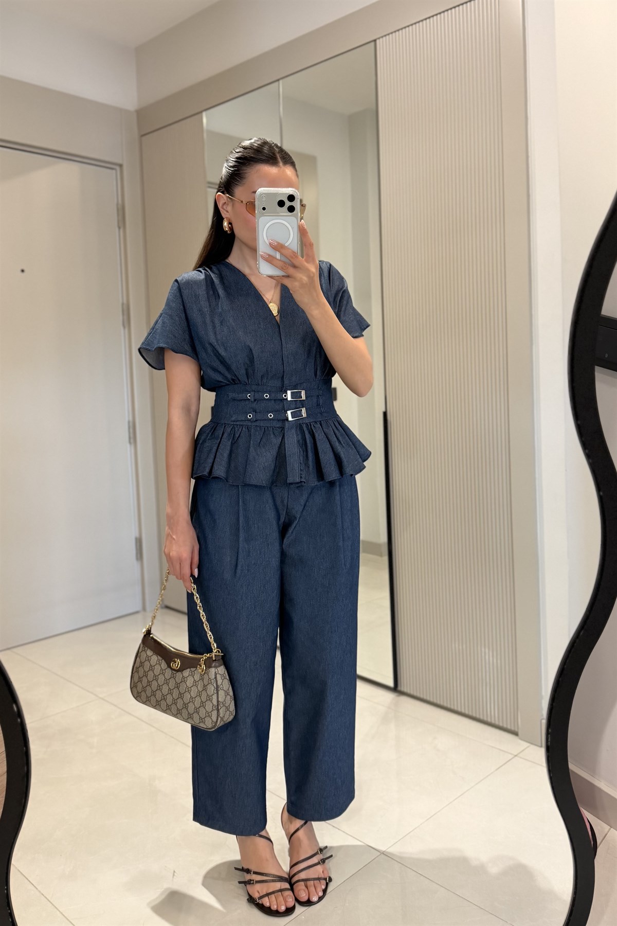 London Boru Paça Denim Pantolon 