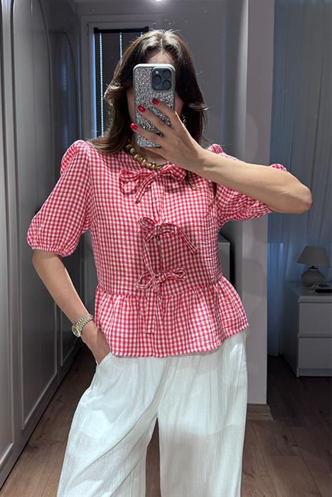 Looks Pötikare Pinterest Gömleği - Kırmızı