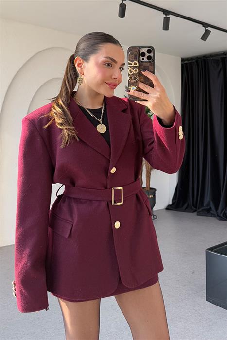 Lorelei Bordo Kaşe Etekli Ceket Takım