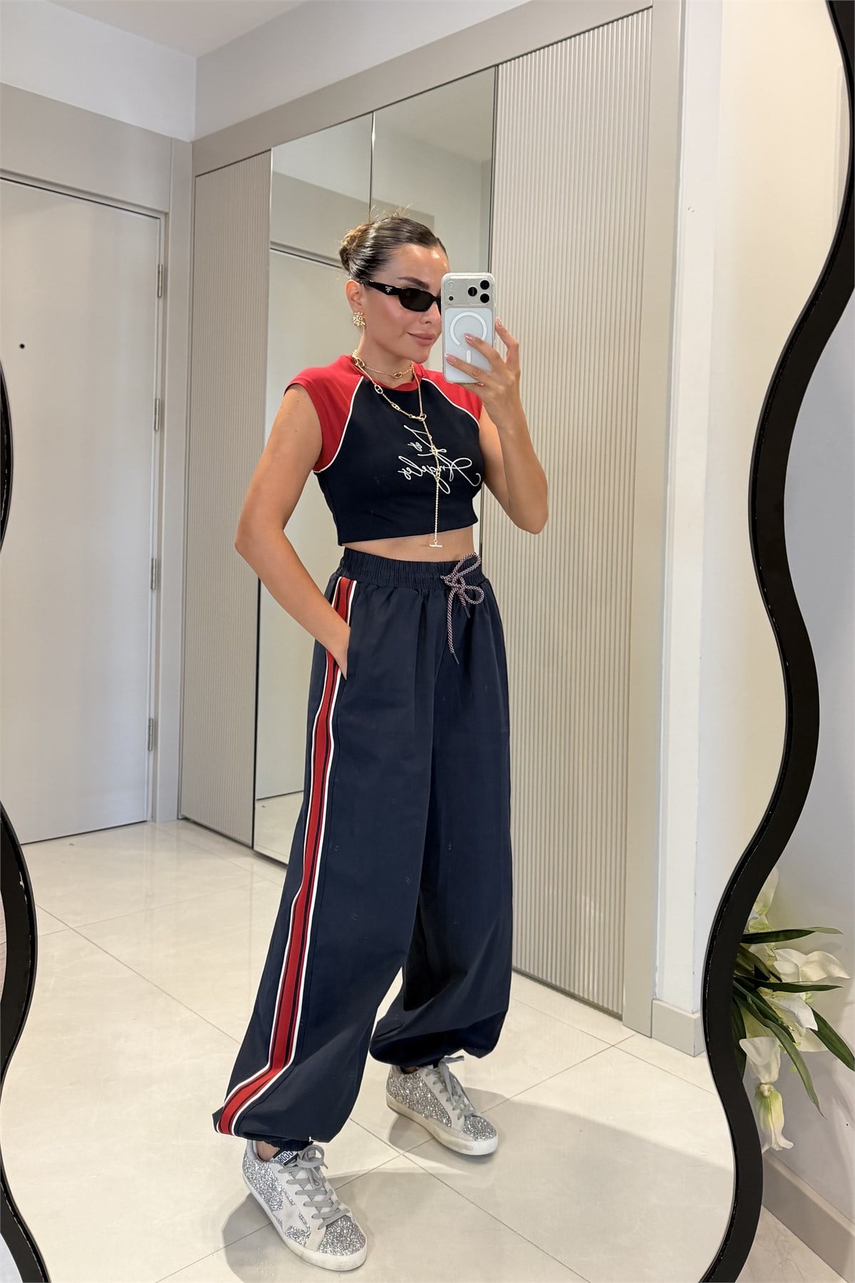 Los Angeles Şerit Detaylı Paraşüt Pantolon