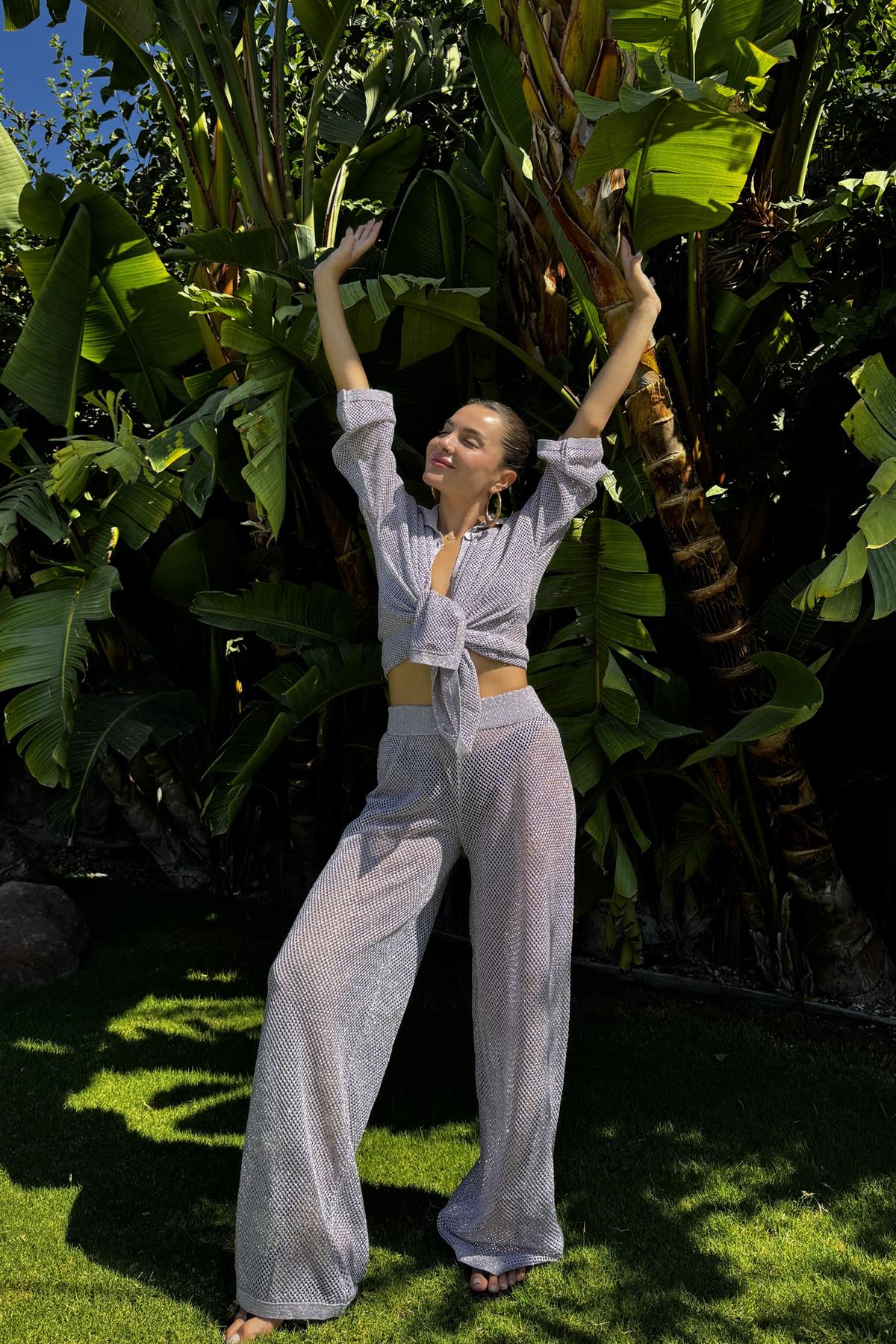 Louse Lila Simli Transparan İkili Takım