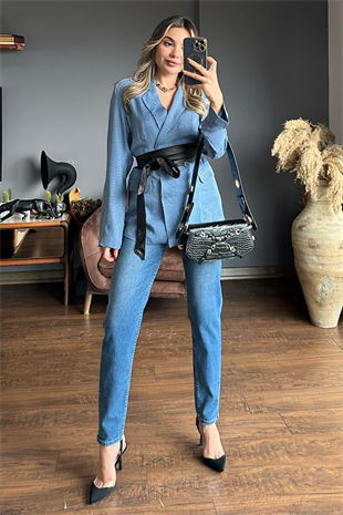 Lower taş detaylı mom fit