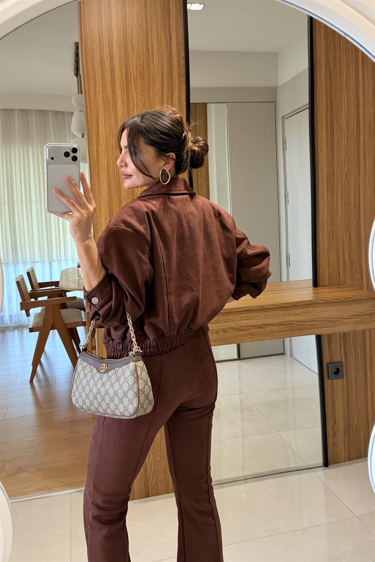 Lucca Acı Kahve Süet Ceket