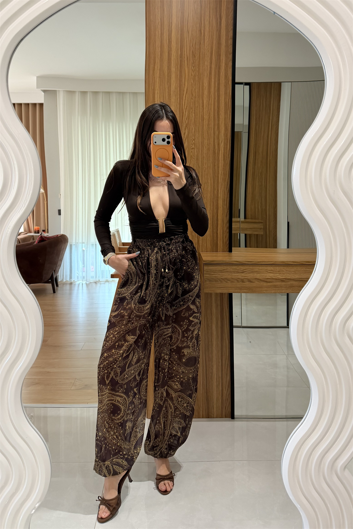 Lucille Şifon İçi Şortlu Şalvar Pantolon